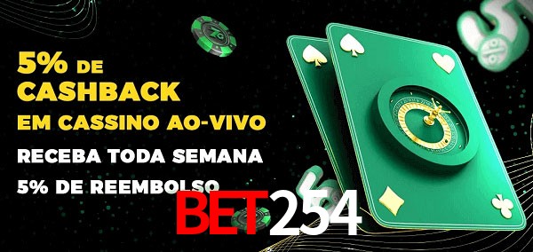 Promoções do cassino ao Vivo BET254
